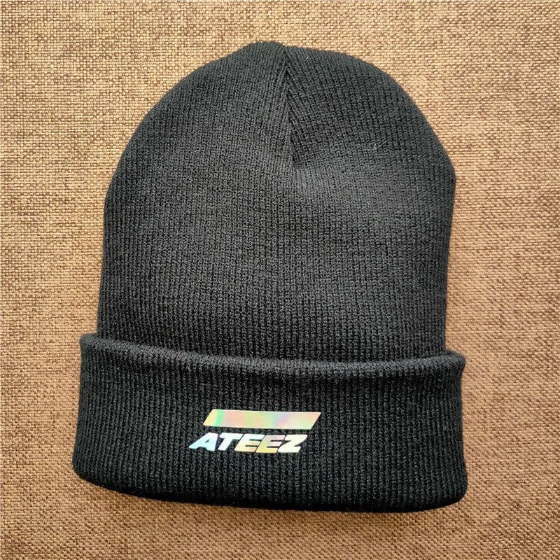 image-ATEEZ knitted hat woolen hat laser thin line hat trendy HONG JOONG peripheral hat SAN YUNHO