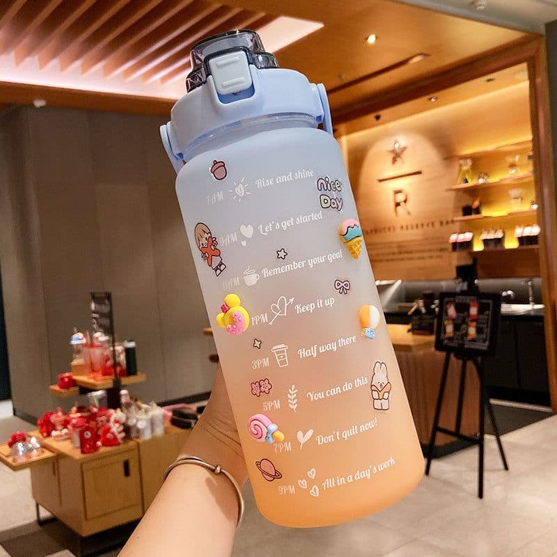 image-Cross-border large-capacity outdoor straw cup portable portable plastic cup student sports bottle boys and girls space cup