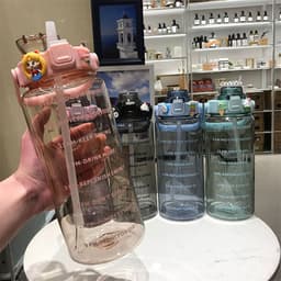 image-Cross-border large-capacity outdoor straw cup portable portable plastic cup student sports bottle boys and girls space cup