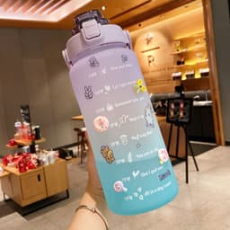 image-Cross-border large-capacity outdoor straw cup portable portable plastic cup student sports bottle boys and girls space cup