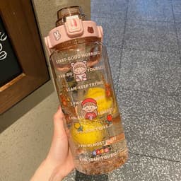 image-Cross-border large-capacity outdoor straw cup portable portable plastic cup student sports bottle boys and girls space cup