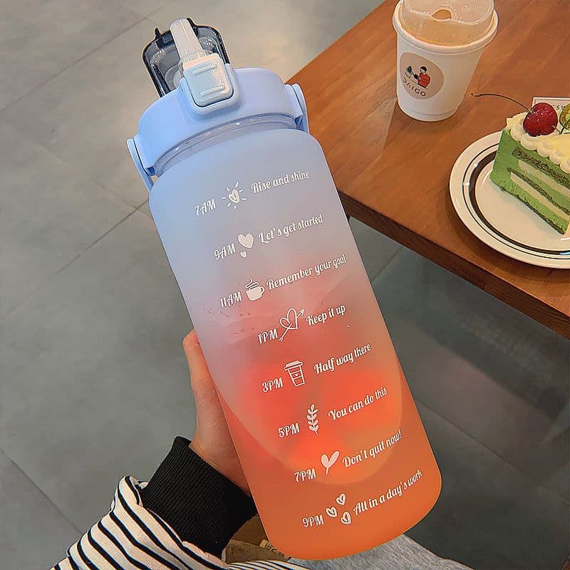 image-Cross-border large-capacity outdoor straw cup portable portable plastic cup student sports bottle boys and girls space cup