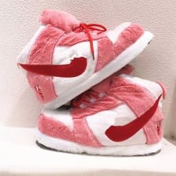 image-Spot spoof AJ home cotton shoes Coconut couple cotton slippers men and women winter fat fat bread plush shoes