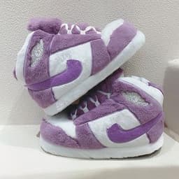 image-Spot spoof AJ home cotton shoes Coconut couple cotton slippers men and women winter fat fat bread plush shoes