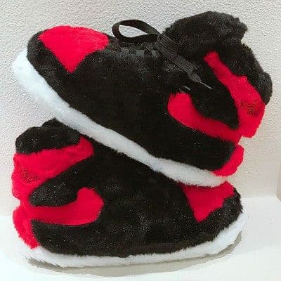 image-Spot spoof AJ home cotton shoes Coconut couple cotton slippers men and women winter fat fat bread plush shoes