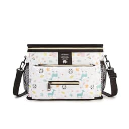image-Spot wholesale multi-purpose baby stroller hanging bag portable diaper storage bag diagonal insulation bottle bag