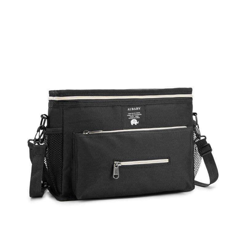 image-Spot wholesale multi-purpose baby stroller hanging bag portable diaper storage bag diagonal insulation bottle bag