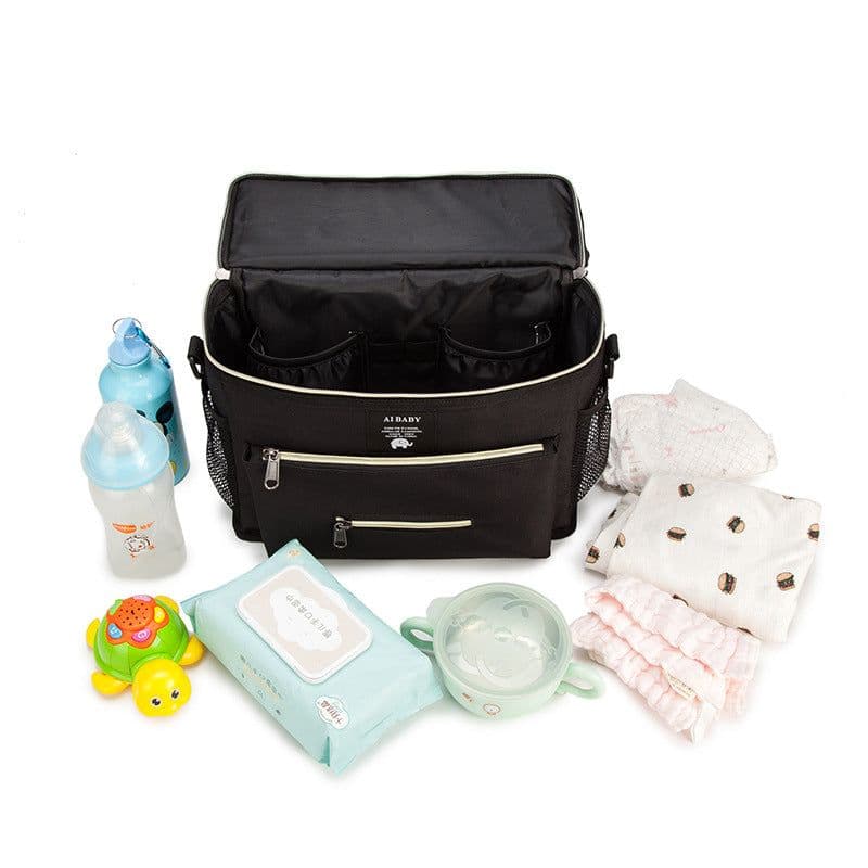 image-Spot wholesale multi-purpose baby stroller hanging bag portable diaper storage bag diagonal insulation bottle bag