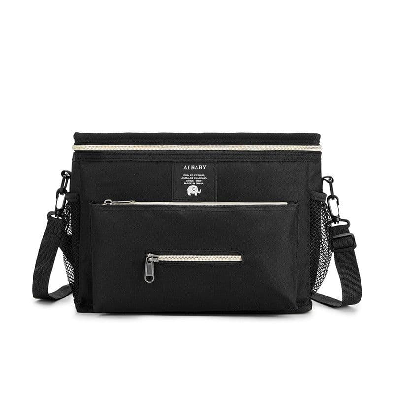 image-Spot wholesale multi-purpose baby stroller hanging bag portable diaper storage bag diagonal insulation bottle bag