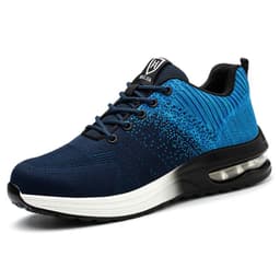 image-Haojia labor insurance shoes steel toe anti-smashing and anti-stab safety shoes flying woven breathable deodorant work shoes lightweight wear-resistant protective shoes