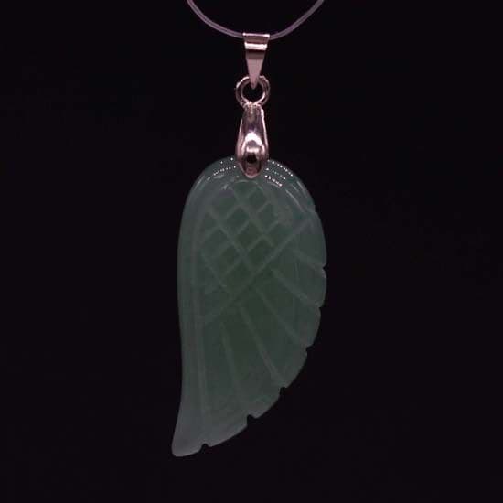 image-European and American Natural Crystal Angel Wing Pendant Carved Angel Wing Pendant Fashionable Women's Necklace Pendant
