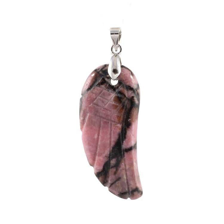 image-European and American Natural Crystal Angel Wing Pendant Carved Angel Wing Pendant Fashionable Women's Necklace Pendant