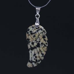 image-European and American Natural Crystal Angel Wing Pendant Carved Angel Wing Pendant Fashionable Women's Necklace Pendant