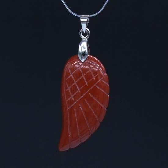image-European and American Natural Crystal Angel Wing Pendant Carved Angel Wing Pendant Fashionable Women's Necklace Pendant