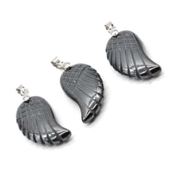 image-European and American Natural Crystal Angel Wing Pendant Carved Angel Wing Pendant Fashionable Women's Necklace Pendant
