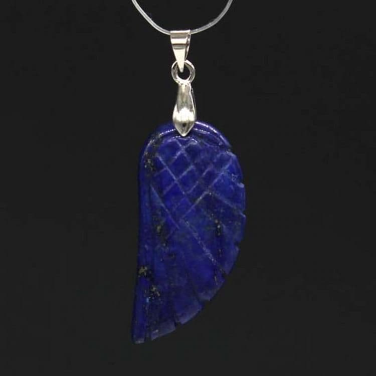image-European and American Natural Crystal Angel Wing Pendant Carved Angel Wing Pendant Fashionable Women's Necklace Pendant