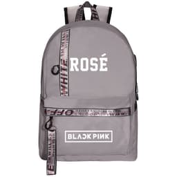 image-BLACK peripheral school bag USB charging backpack Korean fresh canvas bag travel bag computer bag for men and women