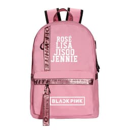 image-BLACK peripheral school bag USB charging backpack Korean fresh canvas bag travel bag computer bag for men and women