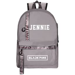 image-BLACK peripheral school bag USB charging backpack Korean fresh canvas bag travel bag computer bag for men and women