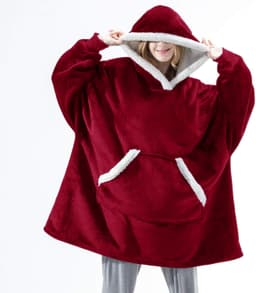 image-2021 fall/winter wearable lamb velvet lazy blanket, home casual plush sweater, wearable blanket