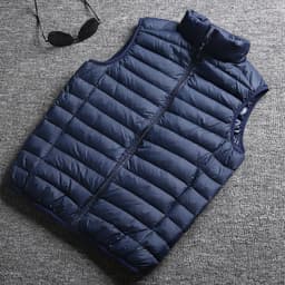 image-2019 down jacket vest men's lightweight vest waistcoat stand-up collar plus size autumn and winter couple jacket anti-season clearance sale
