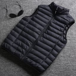 image-2019 down jacket vest men's lightweight vest waistcoat stand-up collar plus size autumn and winter couple jacket anti-season clearance sale