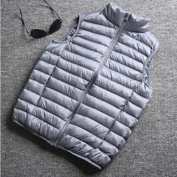 image-2019 down jacket vest men's lightweight vest waistcoat stand-up collar plus size autumn and winter couple jacket anti-season clearance sale
