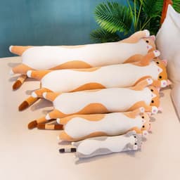 image-Long strip pillow foreign trade cat plush toy large accompany sleeping doll doll wholesale birthday gift girl logo