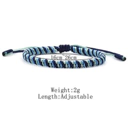 image-AMIU 3PCS Color Tibetan Buddhist Good Lucky Charm Tibetan Bracelets & Bangles For Women And Men Handmade Knots Red Rope Bracelet