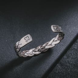 image-European and American simple 1314 wild personality retro twist bracelet men and women couple open bracelet jewelry wholesale