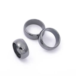 image-AliExpress wish cross-border black gallstone ring non-magnetic arc flat flat ring wide ring European and American simple men and women ring