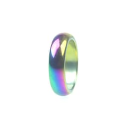 image-AliExpress wish cross-border black gallstone ring non-magnetic arc flat flat ring wide ring European and American simple men and women ring
