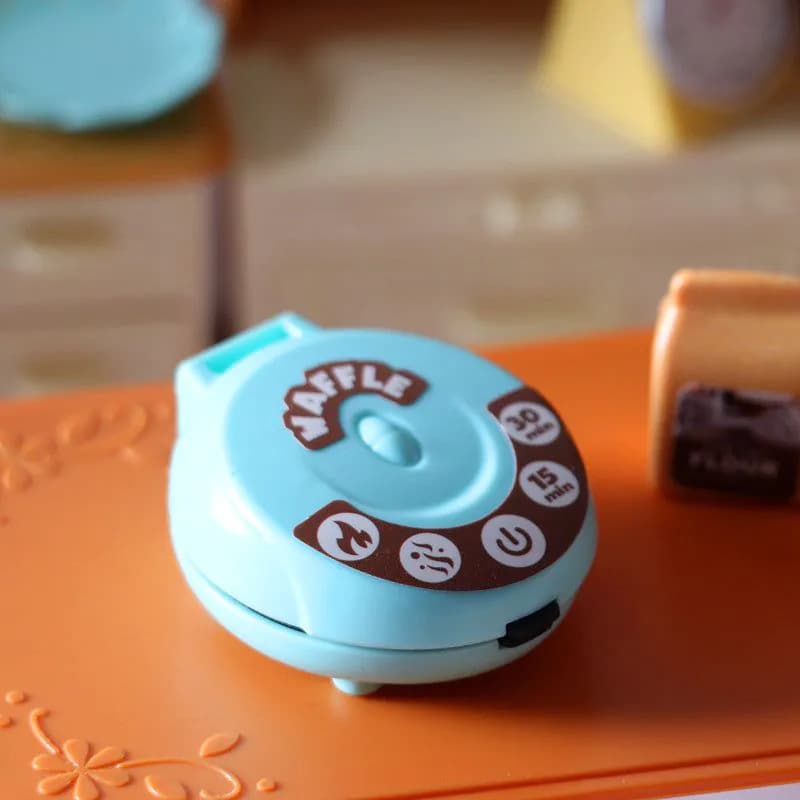 image-Doll House Kitchen Mini Toaster Pocket Electric Oven Toy
