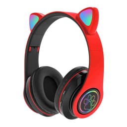image-New head-mounted cat ear bluetooth headset B39 cat ear cute cat ear wireless headset LED flash light