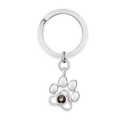image-100 languages I love you necklace with dog paw print pendant personalized color