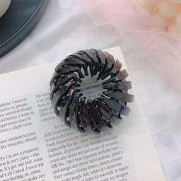image-Jelly-colored bird's nest lazy hairpin ball head tie high ponytail hairpin hairpin telescopic catch clip Korean female hair catch