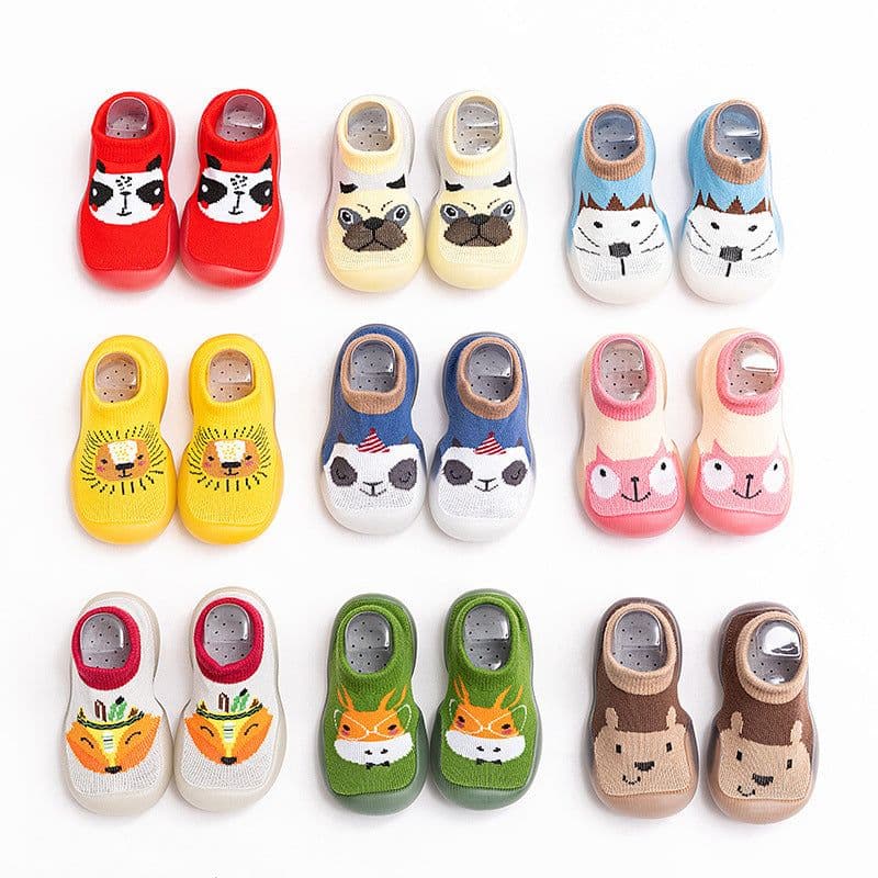 image-Spring and autumn children's tube breathable socks shoes non-slip floor shoes baby cartoon shoes baby indoor soft-soled toddler shoes