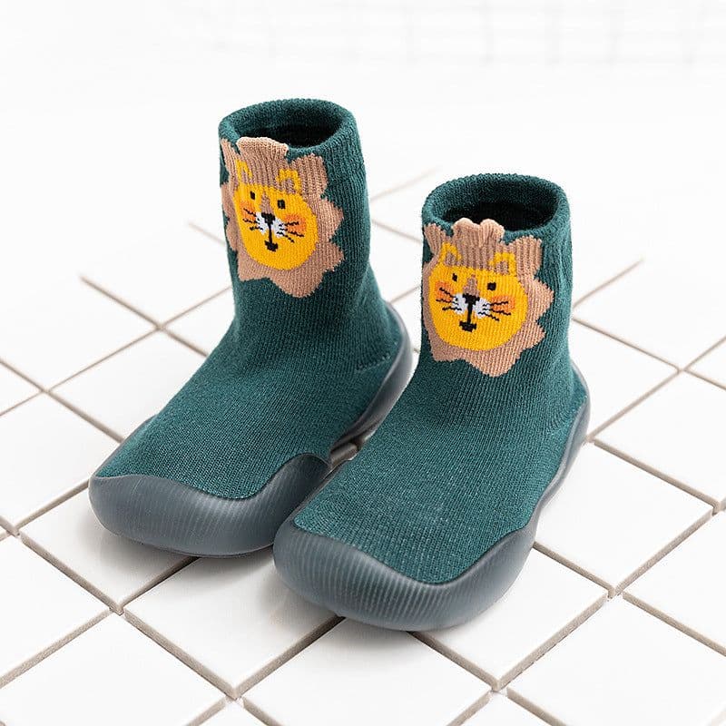 image-Spring and autumn children's tube breathable socks shoes non-slip floor shoes baby cartoon shoes baby indoor soft-soled toddler shoes