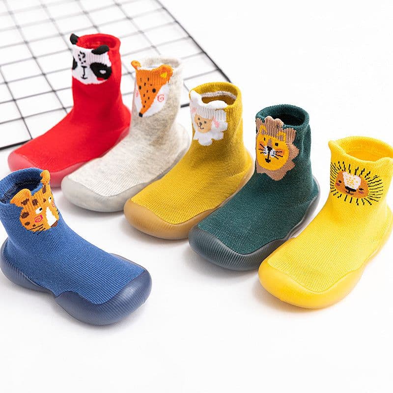 image-Spring and autumn children's tube breathable socks shoes non-slip floor shoes baby cartoon shoes baby indoor soft-soled toddler shoes