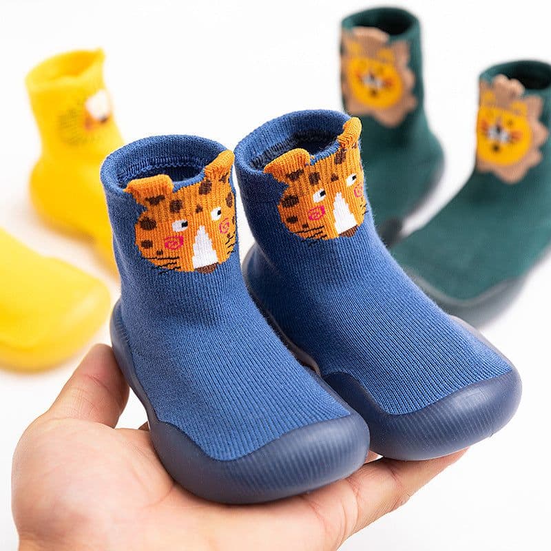 image-Spring and autumn children's tube breathable socks shoes non-slip floor shoes baby cartoon shoes baby indoor soft-soled toddler shoes