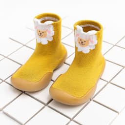 image-Spring and autumn children's tube breathable socks shoes non-slip floor shoes baby cartoon shoes baby indoor soft-soled toddler shoes
