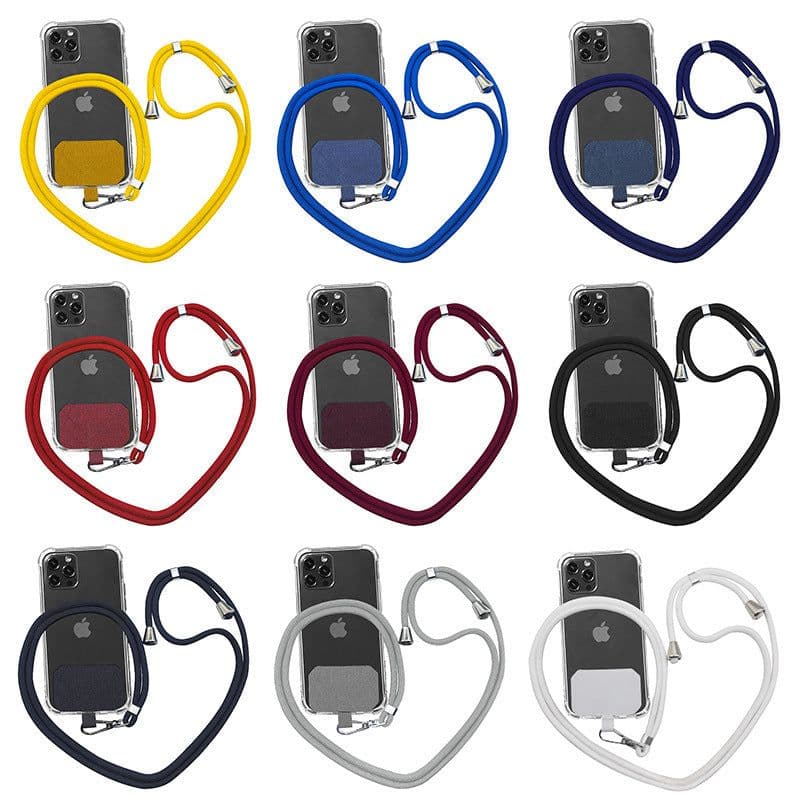 image-New adjustable diagonal strap net red fashion mobile phone lanyard hanging neck safety anti-lost old man fixed card lanyard