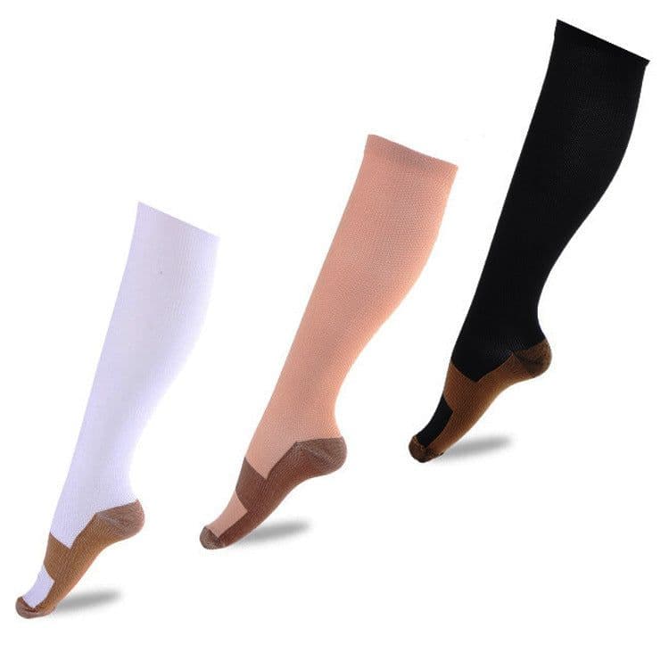 image-Foreign Trade Copper Fiber Long Tube Compression Socks Nylon Nylon Compression Outdoor Sports Socks Compres Socks