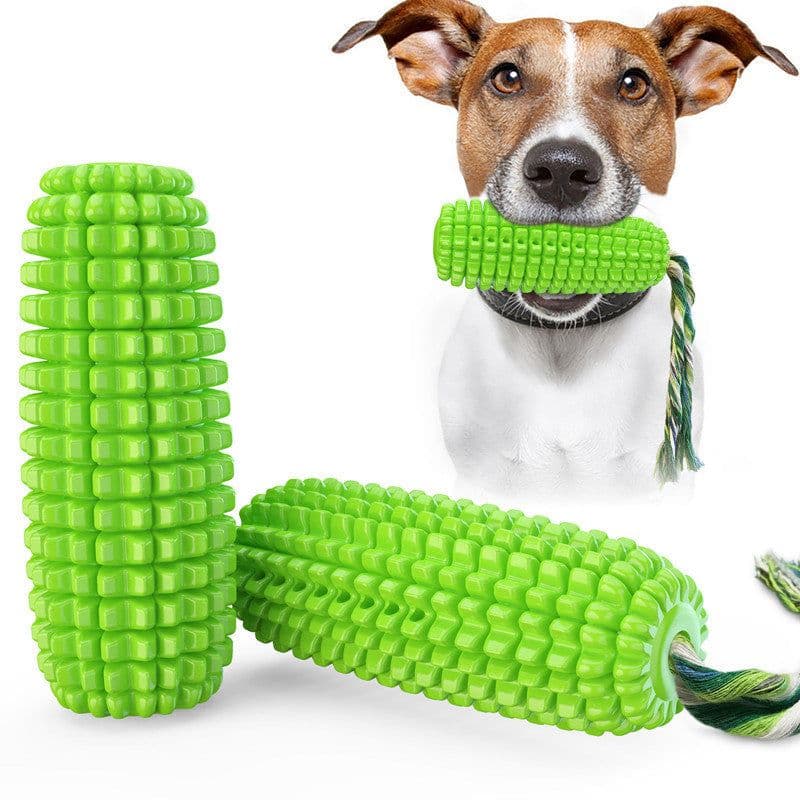 image-Dog toy tpr bite-resistant simulation sound corn bites dog toy molar stick rope knot Amazon explosion