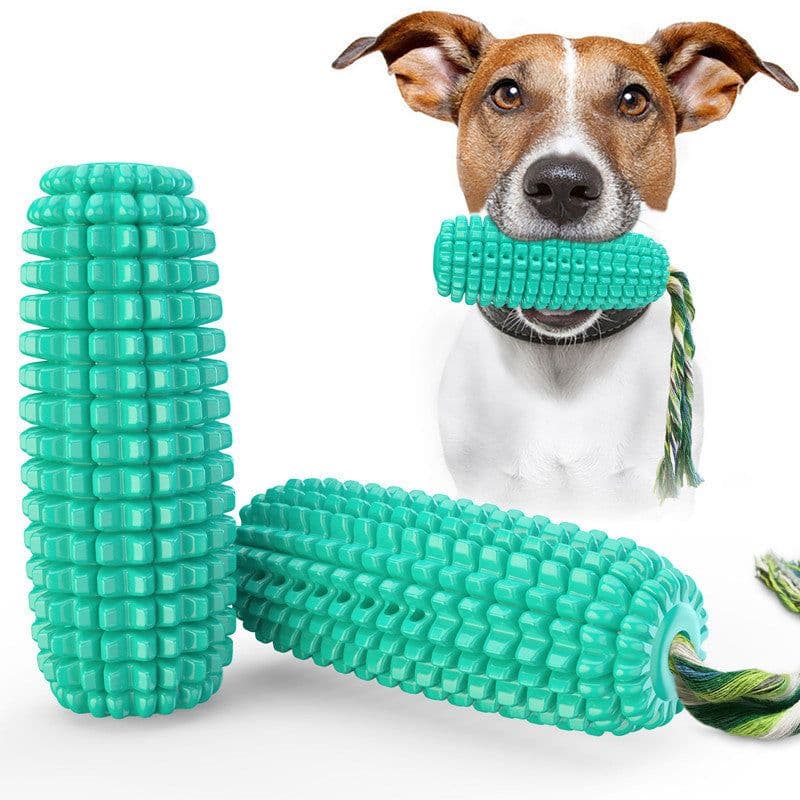 image-Dog toy tpr bite-resistant simulation sound corn bites dog toy molar stick rope knot Amazon explosion