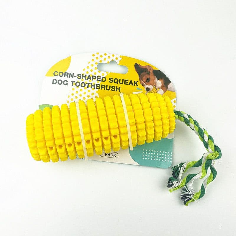 image-Dog toy tpr bite-resistant simulation sound corn bites dog toy molar stick rope knot Amazon explosion
