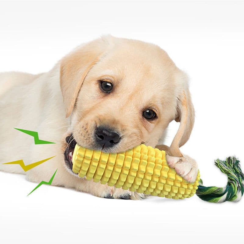 image-Dog toy tpr bite-resistant simulation sound corn bites dog toy molar stick rope knot Amazon explosion