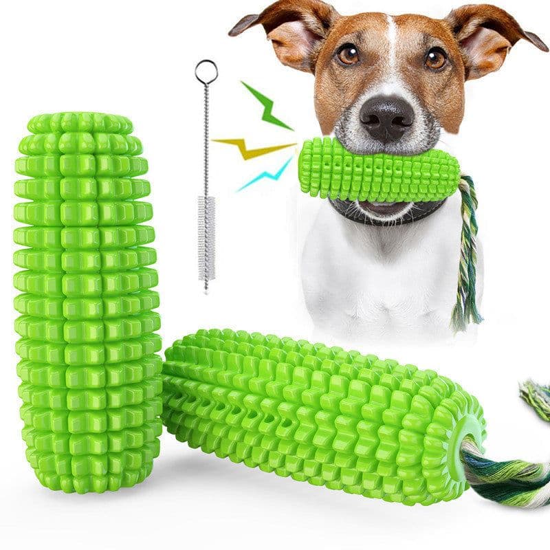 image-Dog toy tpr bite-resistant simulation sound corn bites dog toy molar stick rope knot Amazon explosion