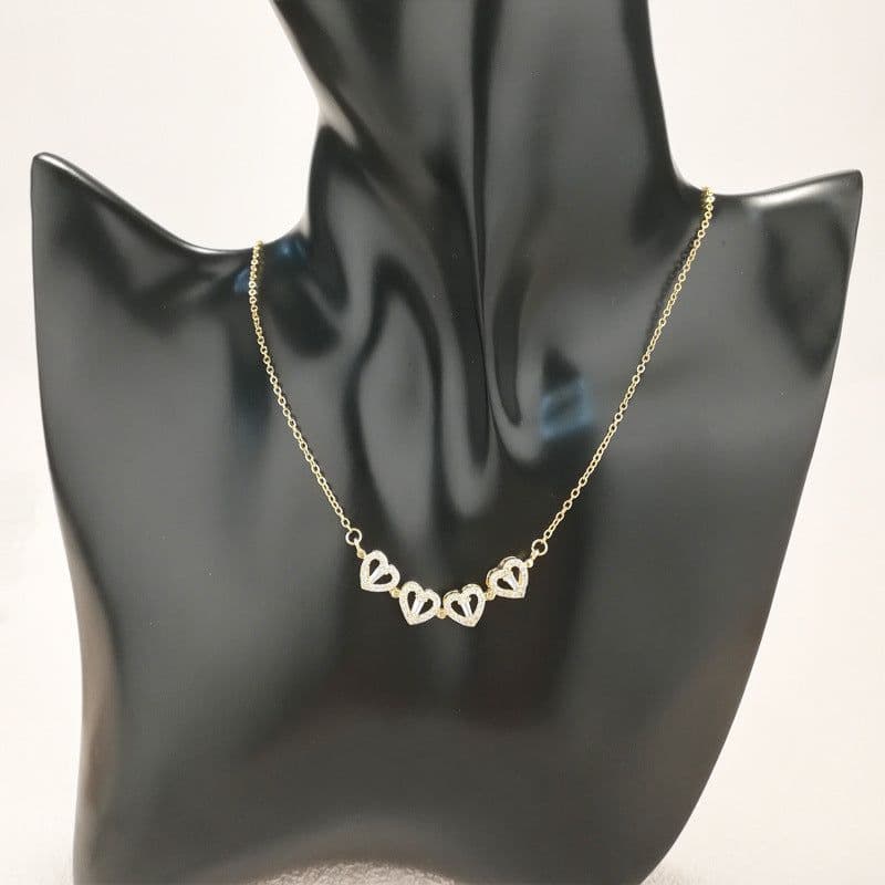 image-Douyin the same love four-leaf clover necklace female niche design a multi-wear magnet jewelry Valentine's Day gift