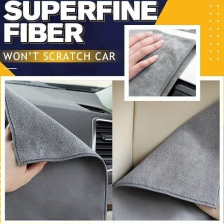 image-Car Drying Towel Imitation Suede Strong Absorbent Car Towel Fine Fiber Coral Velvet Absorbent Towel